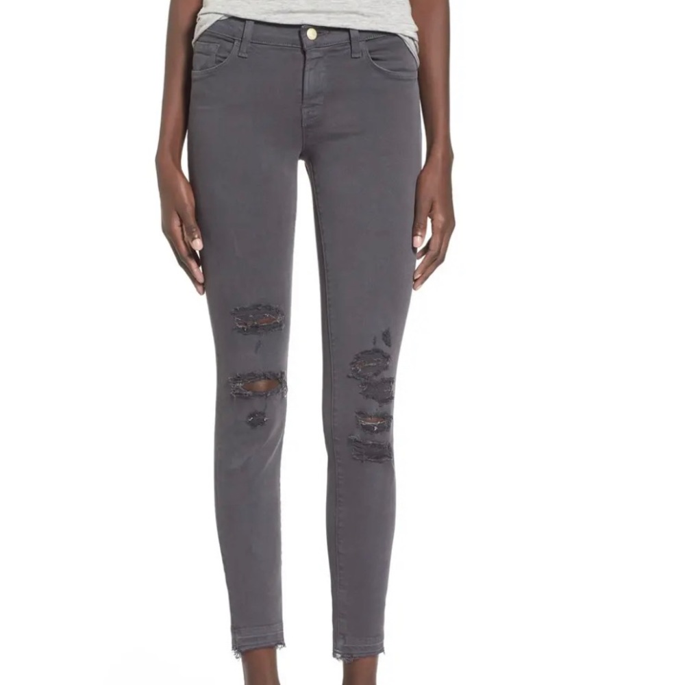 J brand Destroyed Crop Skinny Jeans size 31